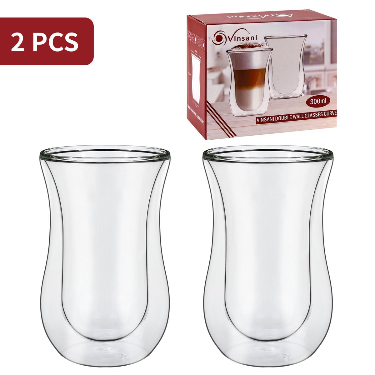 Double Wall Glasses Curve