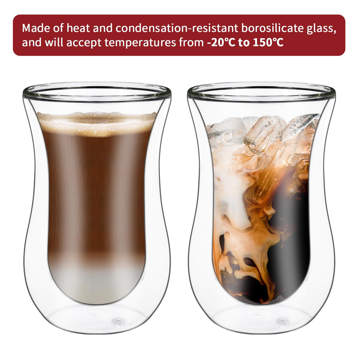 Double Wall Glasses Curve