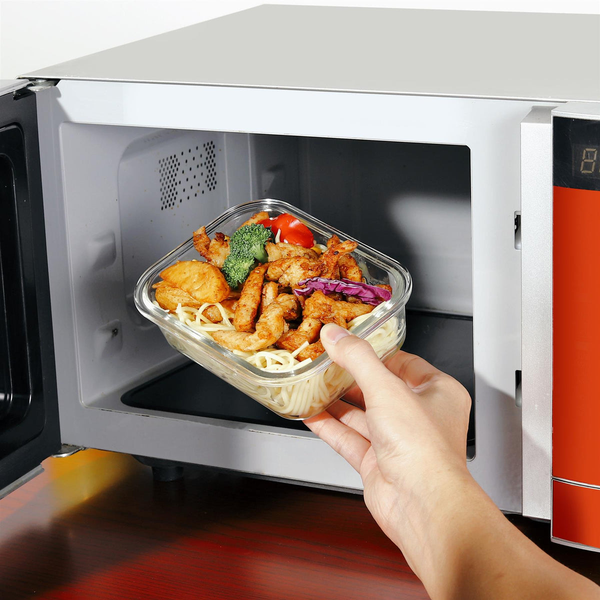 Glass Food Storage 10-Pack Containers Rectangle Food Meal Prep Lunch Boxes