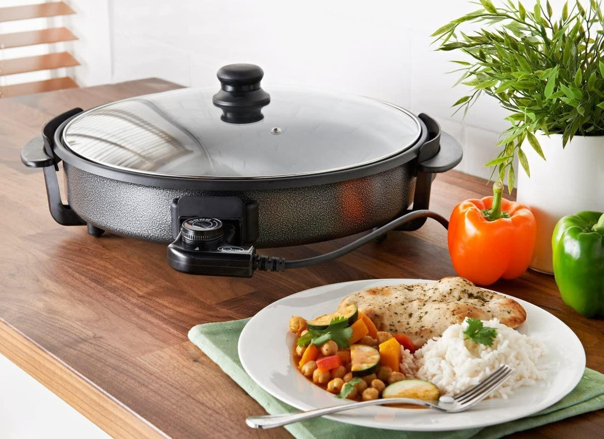 30cm Multi-Function Electric Cooker Pan with Lid, 1500 W- 35410