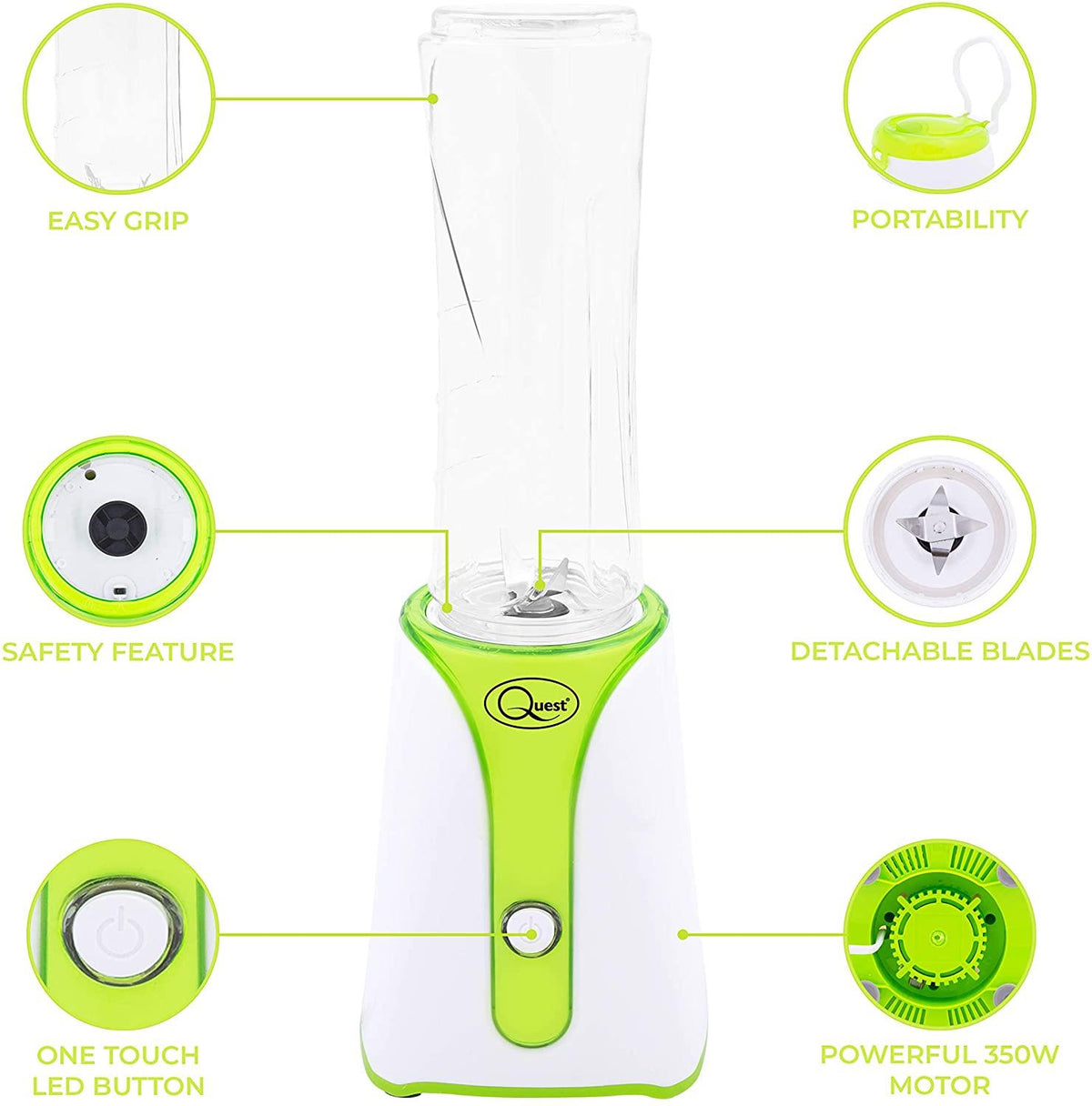 Personal Blender BPA Free Green and White - 34009