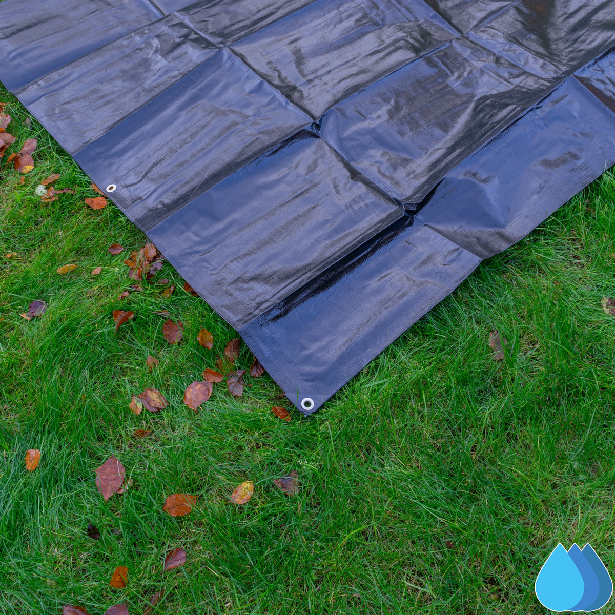 5m x 6m Black & Silver Tarpaulins, L-Grade 220 GSM