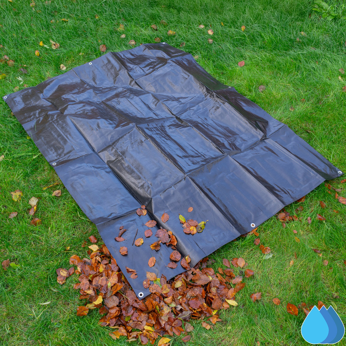 5m x 6m Black & Silver Tarpaulins, L-Grade 220 GSM