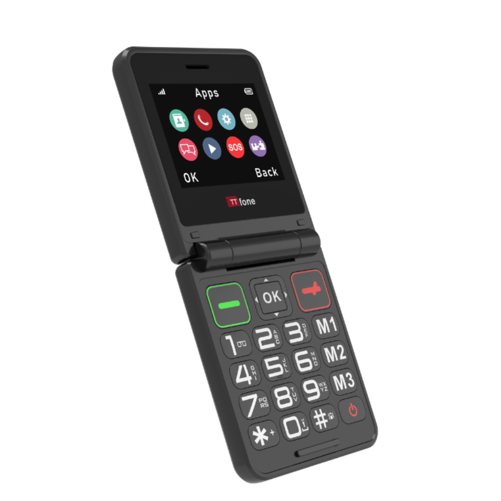 TTfone TT660 Flip Big Button Mobile with USB C Cable-0