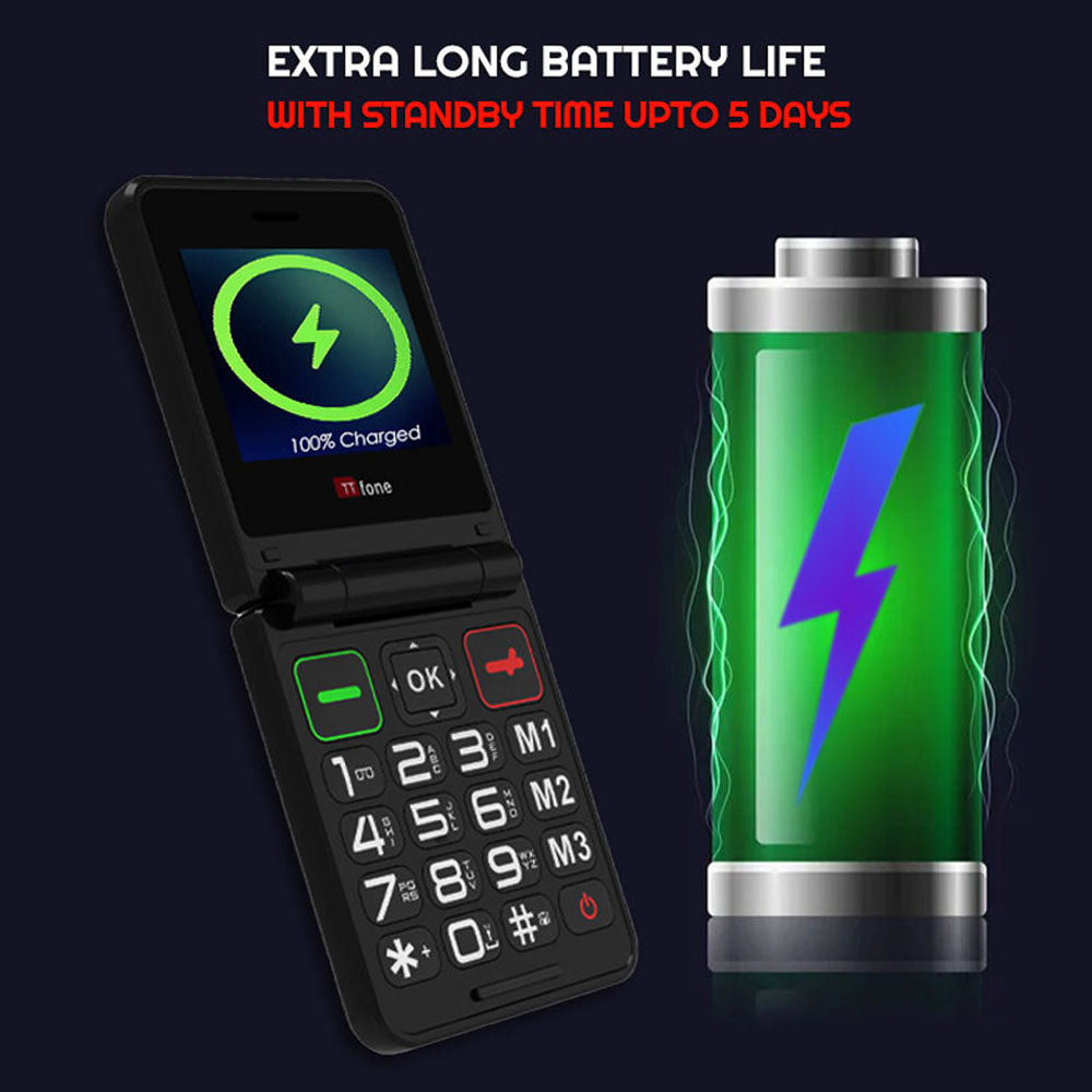 TTfone TT660 Flip Big Button Mobile with USB C Cable-3