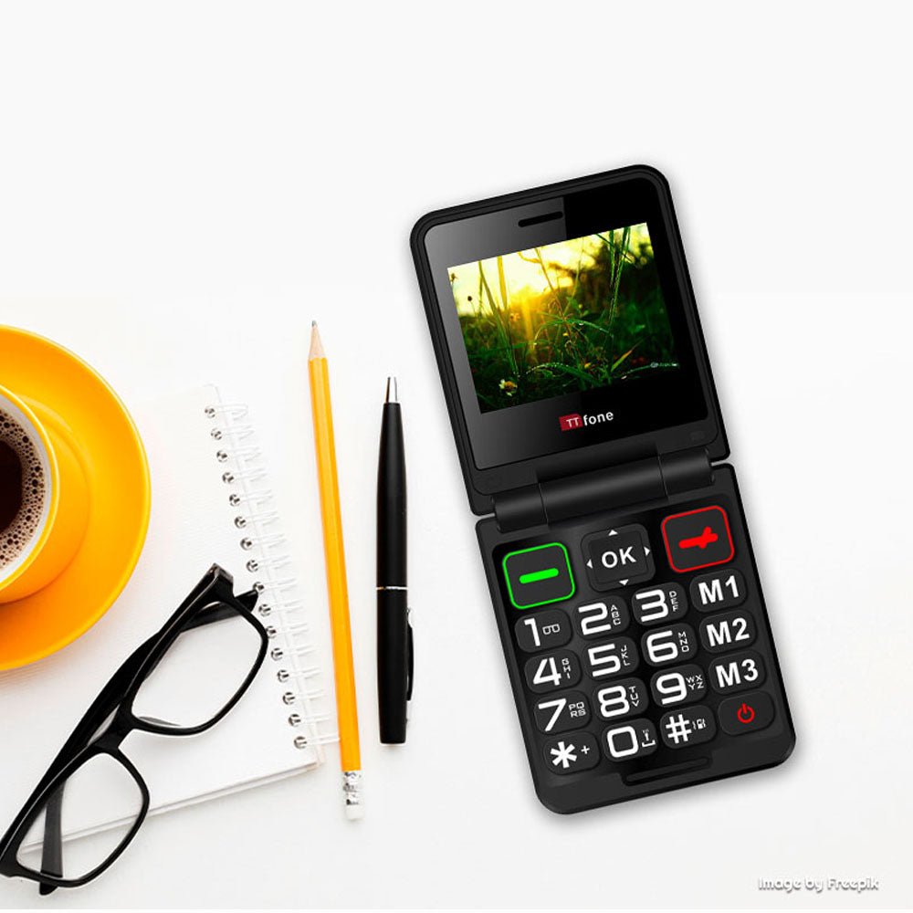 TTfone TT660 Flip Big Button Mobile with USB C Cable-4