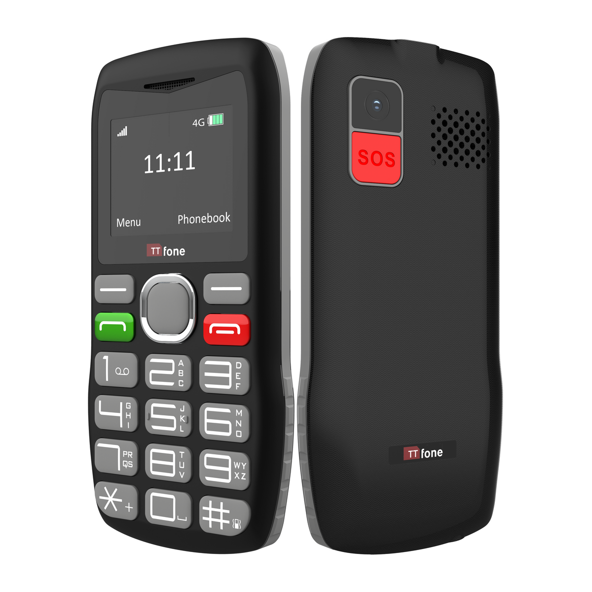 Used - TTfone TT890 4G Mobile Phone with Vodafone Pay As You Go SIM card and USB Type C Cable-1