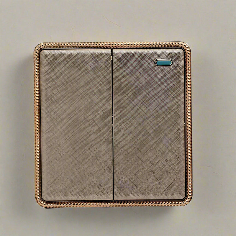 Gold Light Switch & Socket 1 Gang 13 A Screwless ~2455