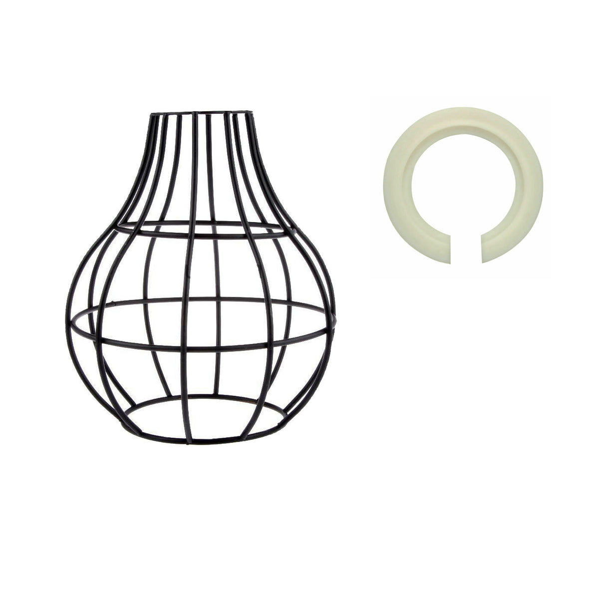 Easy Fit Metal Cage Light Shade Modern Industrial Style ~2210