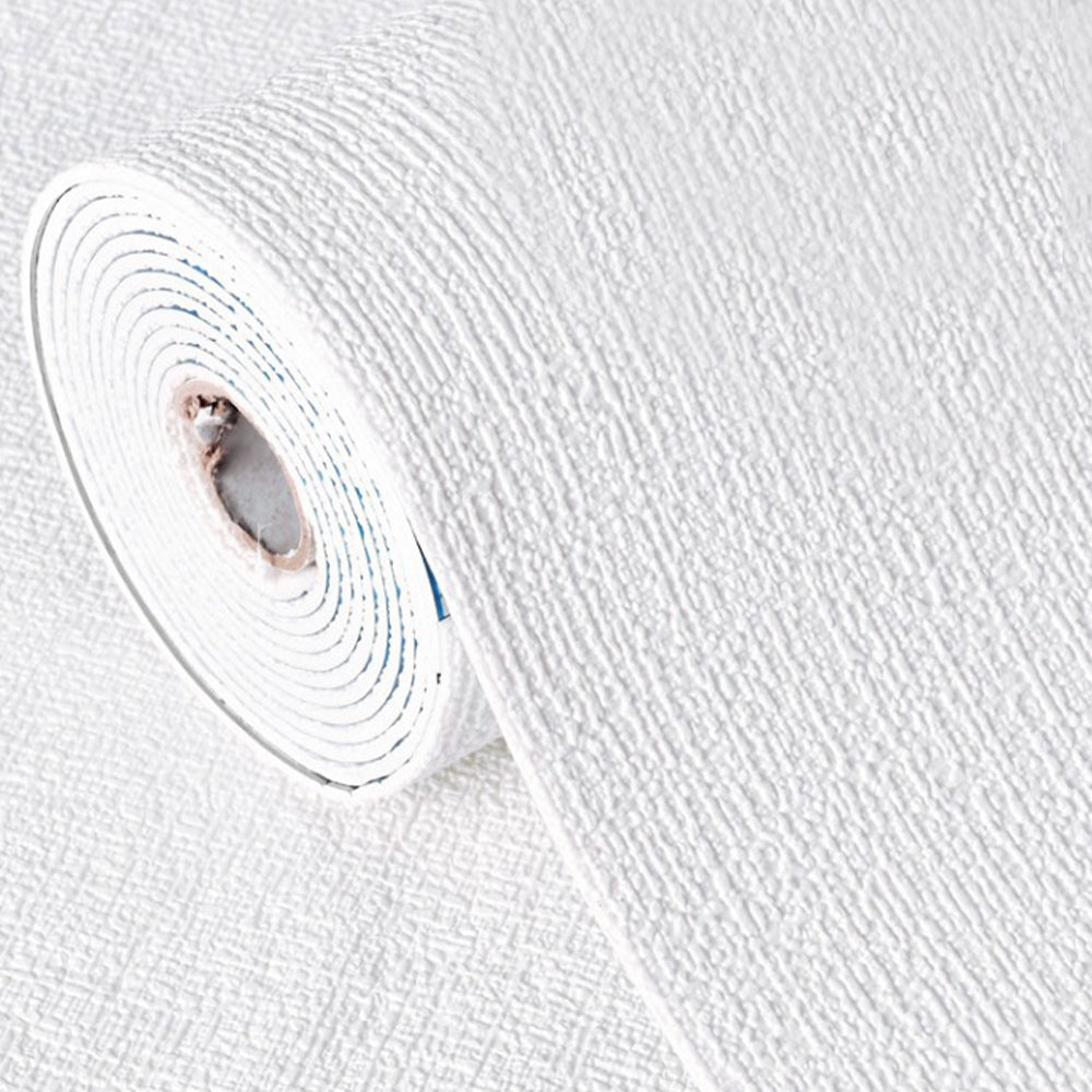 Self Adhesive Wallpaper Linen Effect, Waterproof Peel and Stick Wall Roll image 1