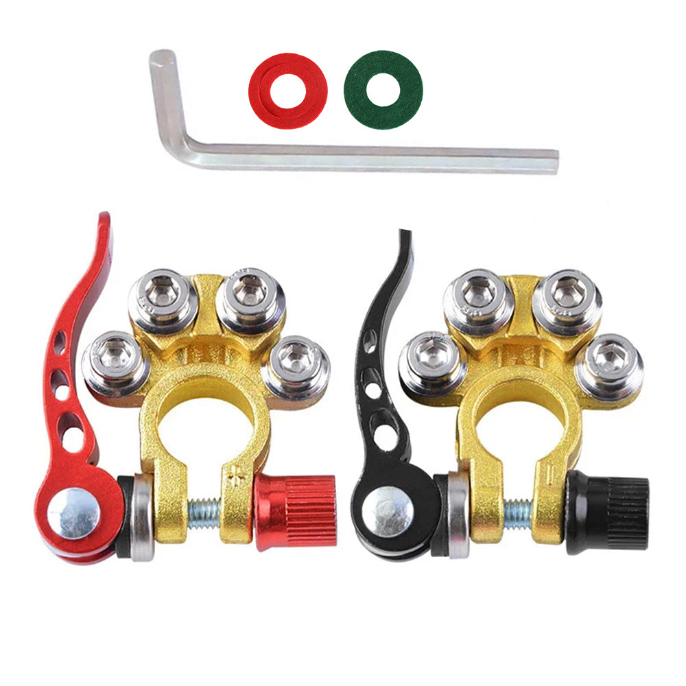 Battery Terminal Clamps 2 Pack 12V, Quick Release Connectors for Car and Caravan image 4