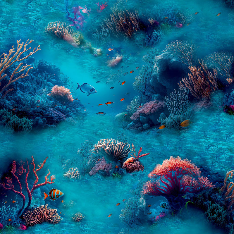 Under The Sea Blue Wallpaper image 0