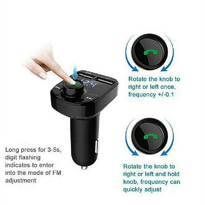 Bluetooth FM Transmitter, Wireless Car MP3 Player and USB Charger Adapter image 4