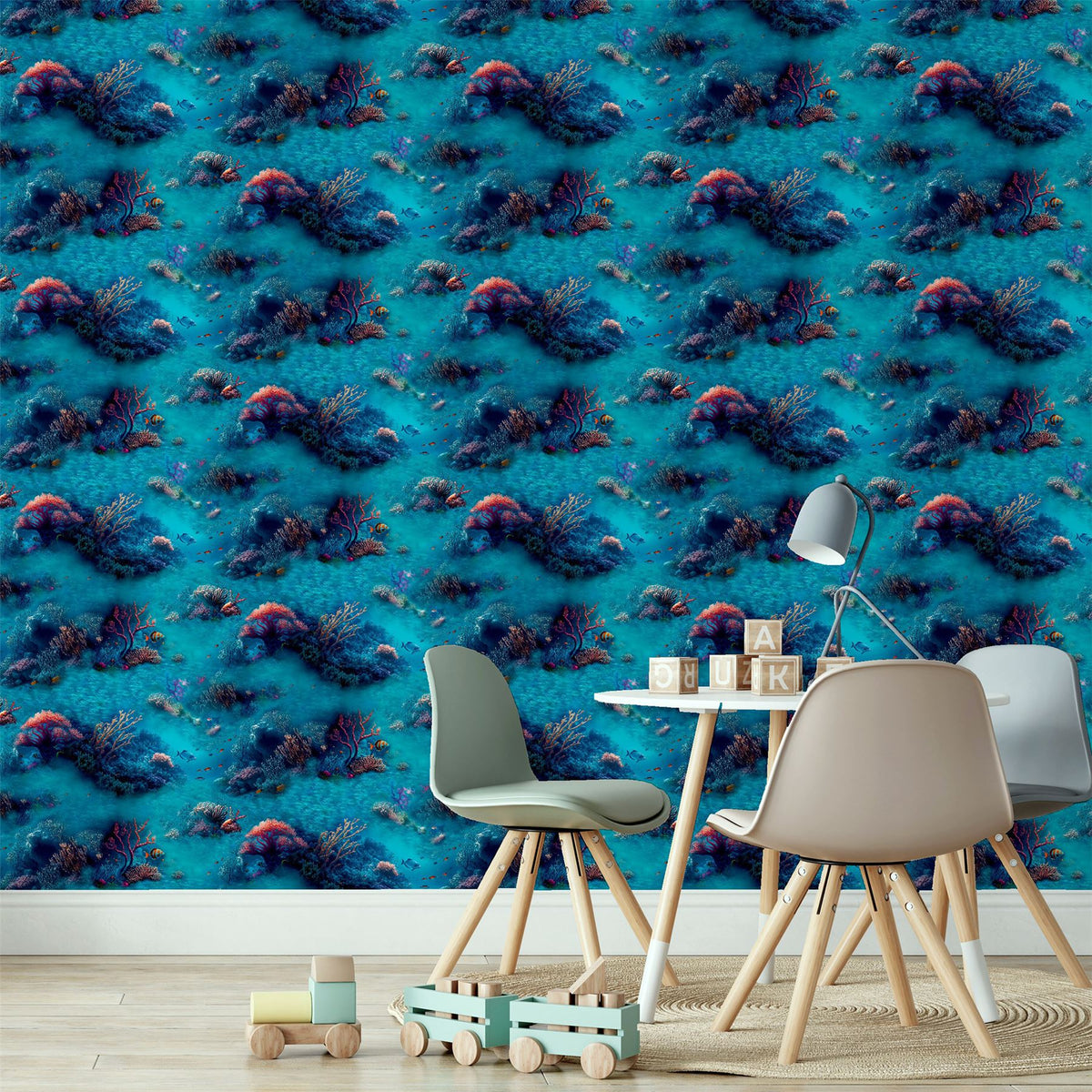 Under The Sea Blue Wallpaper image 1