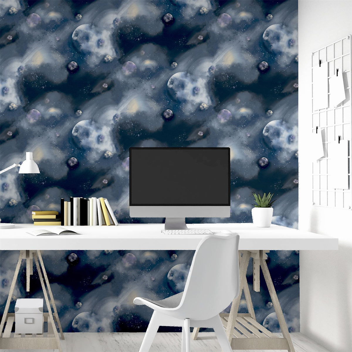 Out Of This World Navy Wallpaper image 6
