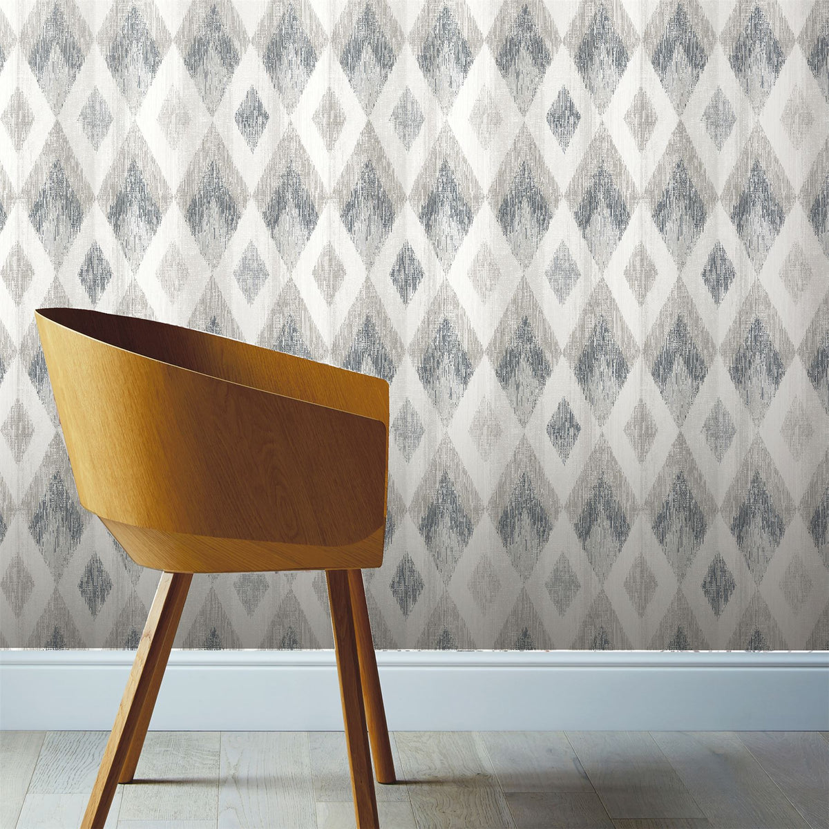 Scandi Diamond Silver Wallpaper image 4