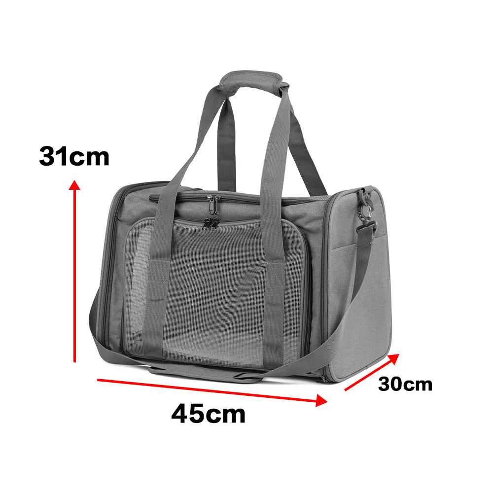 Pet Carrier Bag Large Black, Soft Fabric Folding Travel Bag for Cats and Puppies image 11