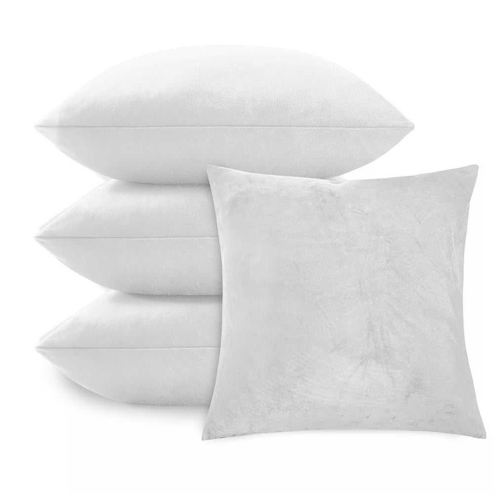 Velvet Cushion Covers Dark Grey 4 Pack, 45 x 45cm Square Pillow Covers image 10
