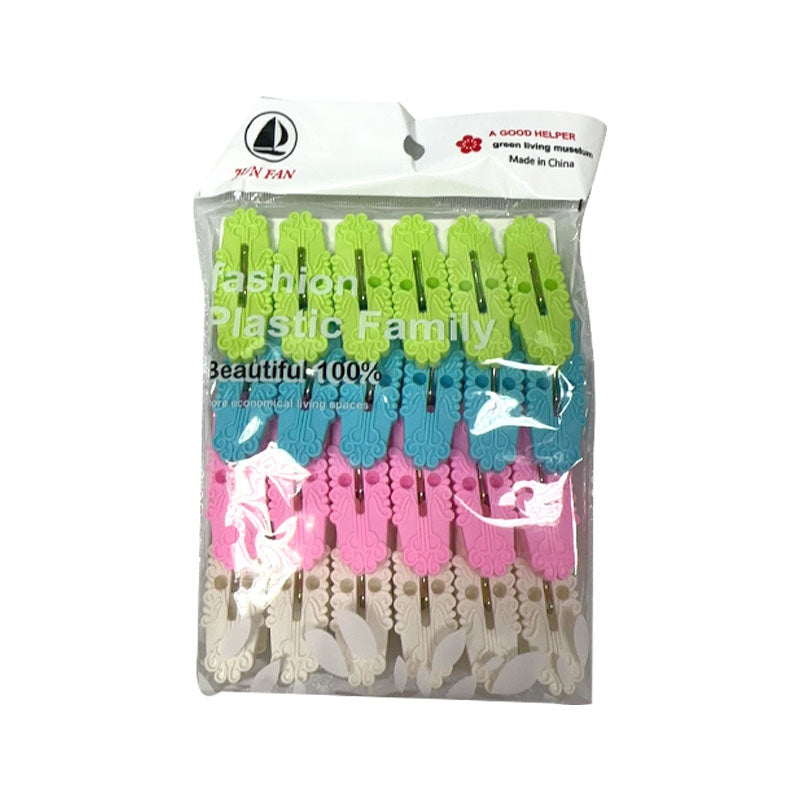 Clothes Pegs 20 Pack, Heavy Duty Plastic Washing Line Pegs with Anti Rust Springs image 0