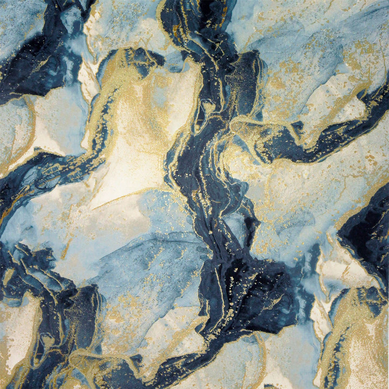 Abstract Marble Teal/Gold Wallpaper image 0