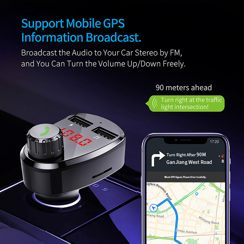 Bluetooth FM Transmitter G13, Car MP3 Player with Dual USB and Hands Free Calling image 4