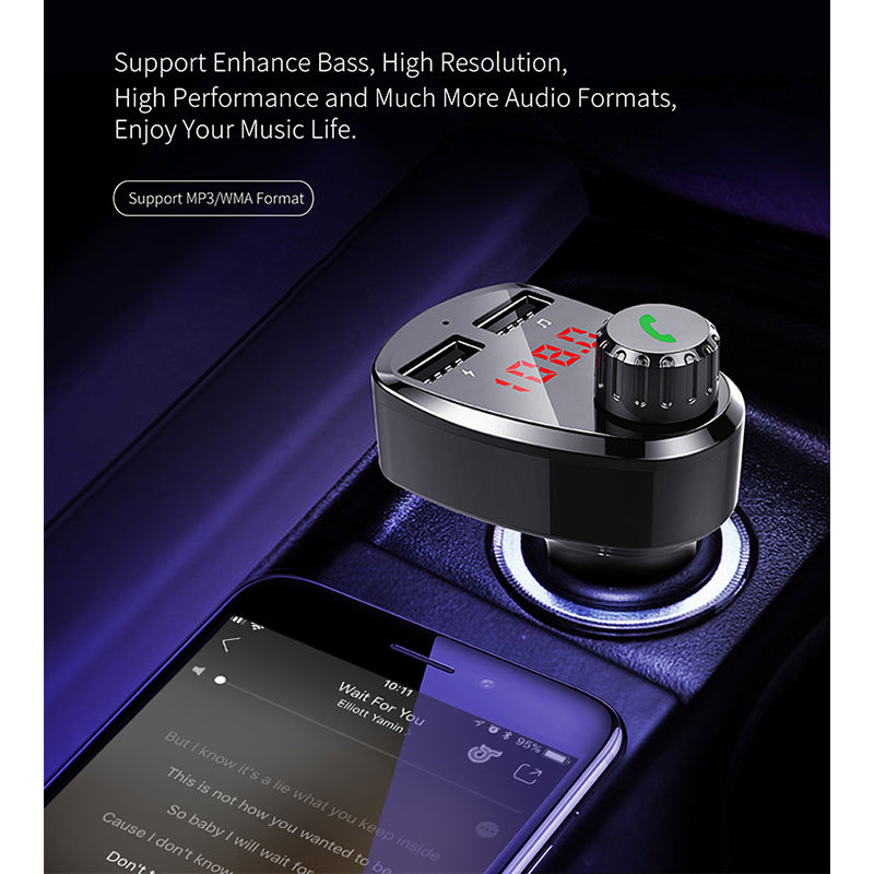 Bluetooth FM Transmitter G13, Car MP3 Player with Dual USB and Hands Free Calling image 2