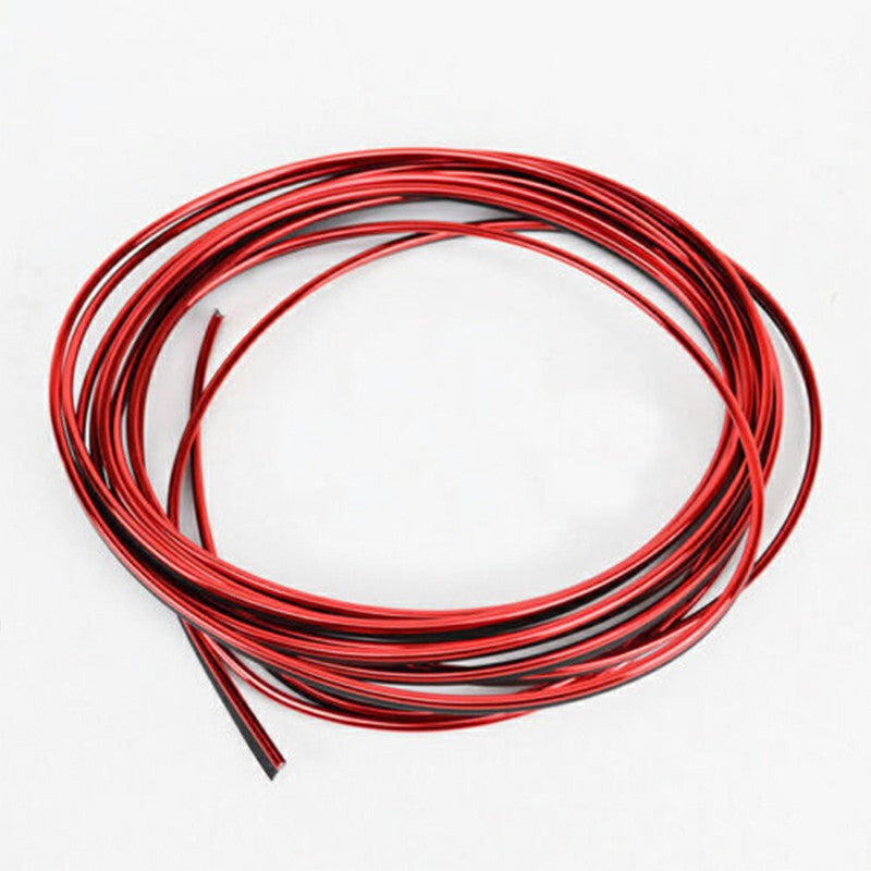 Car Edge Gap Trim Red 5m, Universal Interior Moulding Garnish Strip image 0
