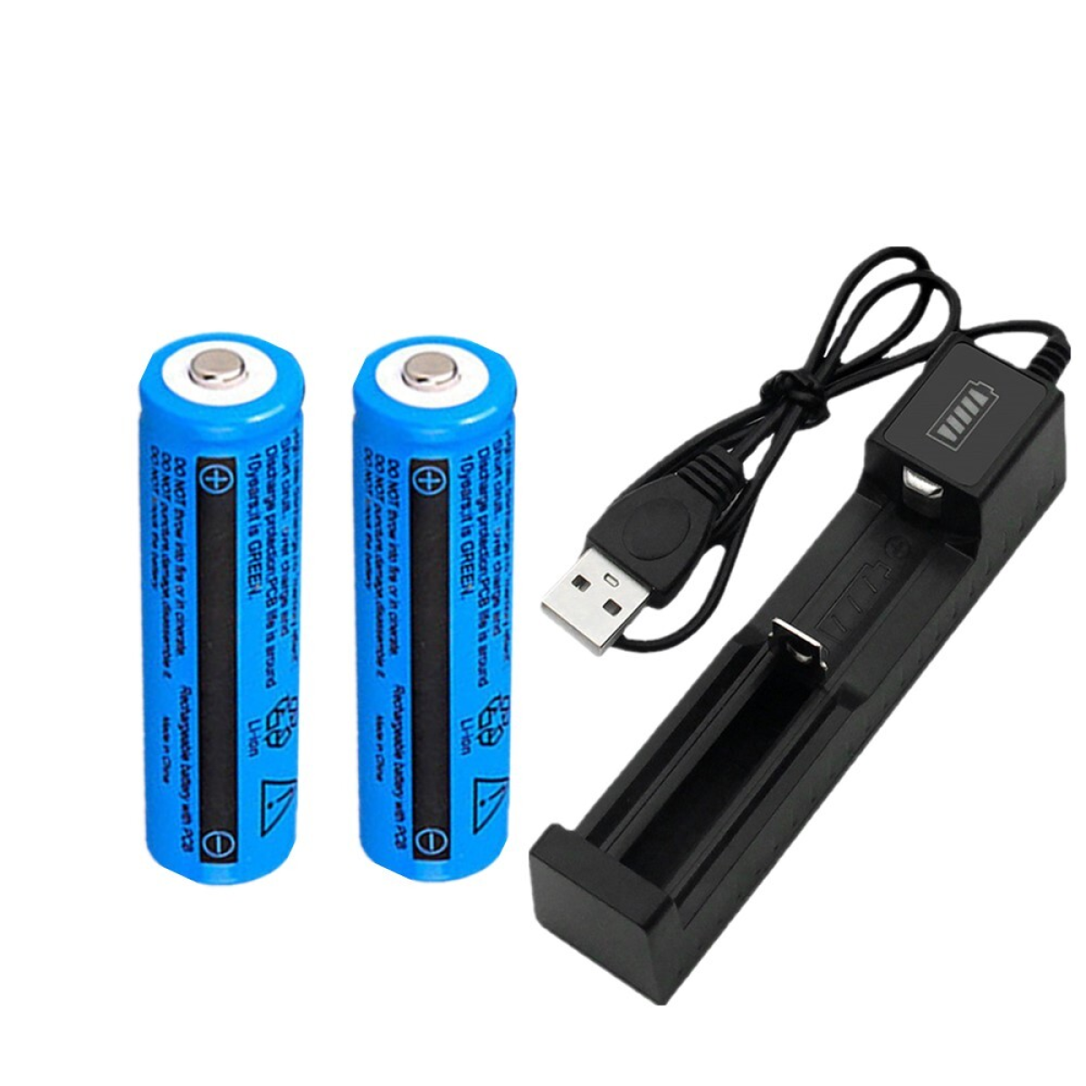 4pcs 3000mAh 18650 Rechargeable Batteries+2x USB Battery Charger Set image 6
