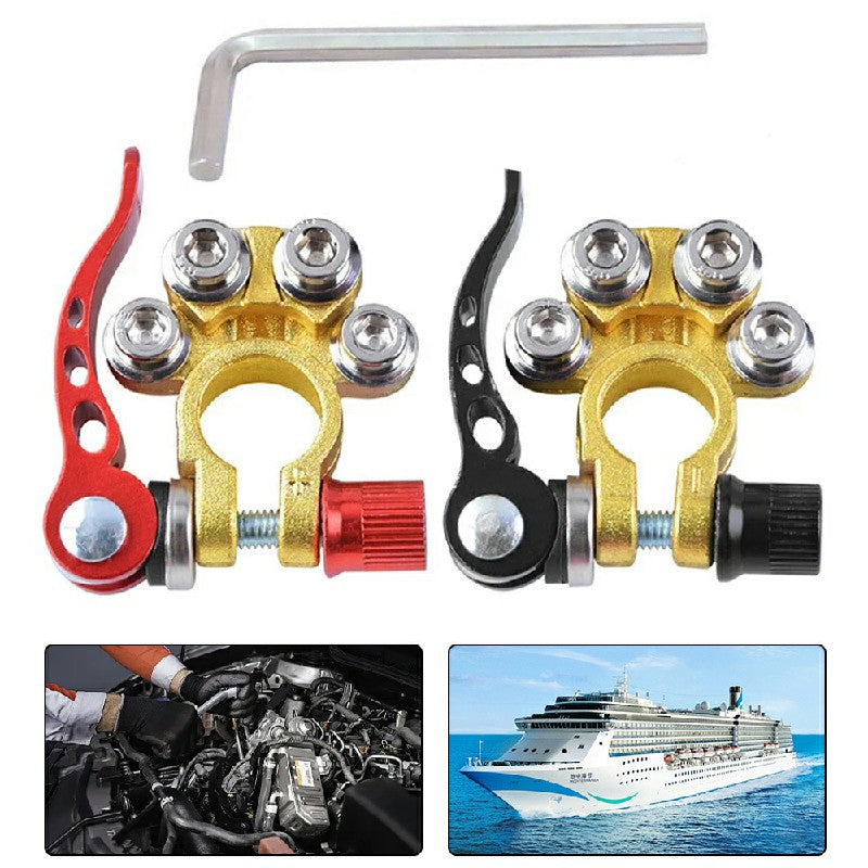 Battery Terminal Clamps 2 Pack 12V, Quick Release Connectors for Car and Caravan image 7