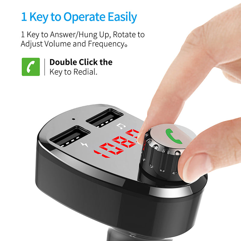 Bluetooth FM Transmitter G13, Car MP3 Player with Dual USB and Hands Free Calling image 1