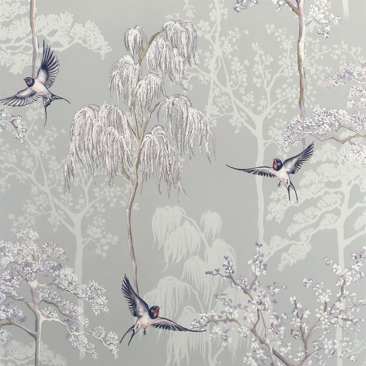 Japanese Garden Grey Wallpaper image 0