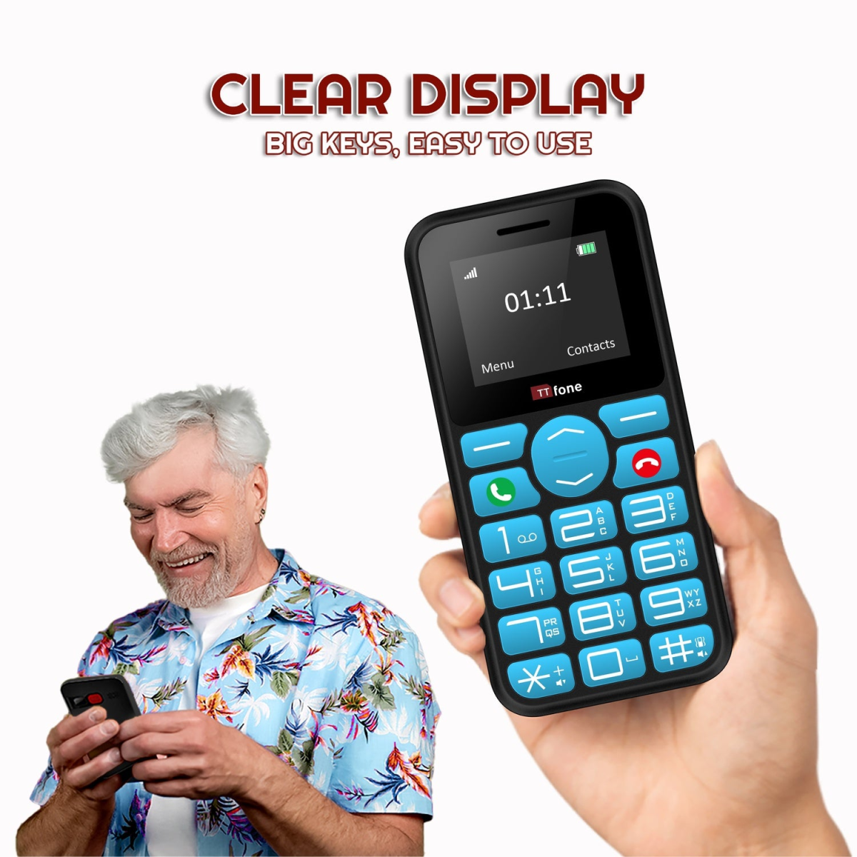 TT190 Big Button Basic Senior Unlocked Emergency Mobile Phone image 3