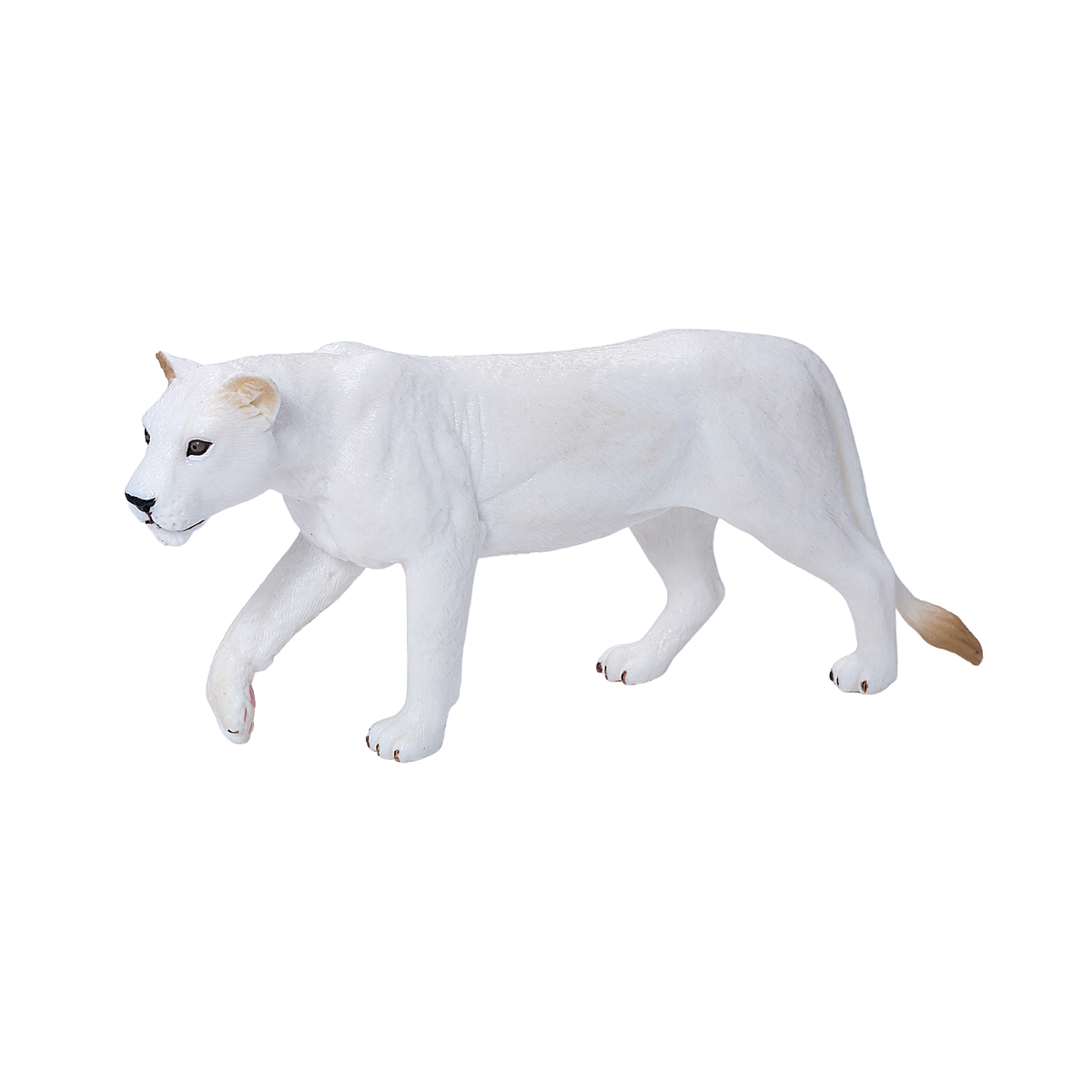White Lioness Toy  Realistic Big Cat Model image 0