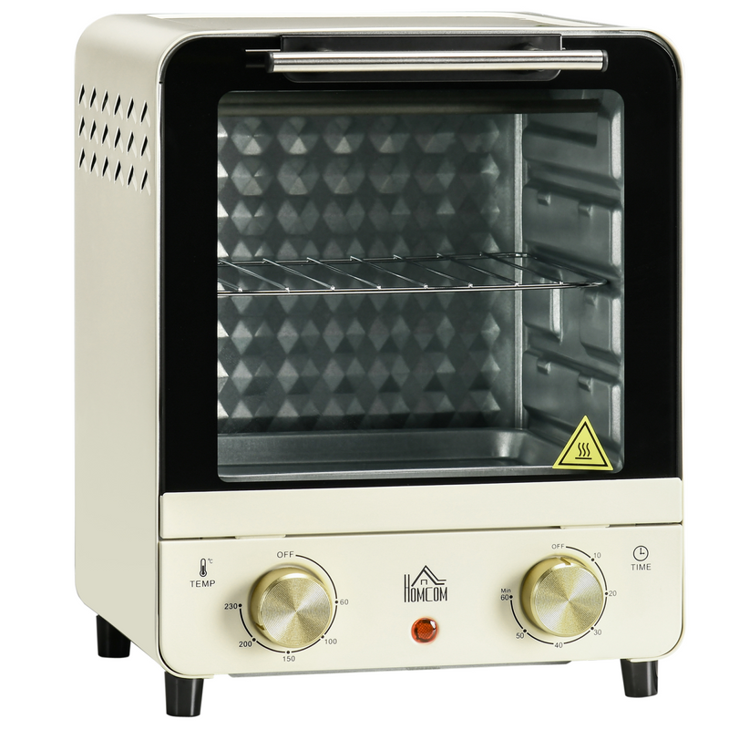 Convection Mini Oven Toaster Oven with Baking Tray Wire Rack Crumb Tray