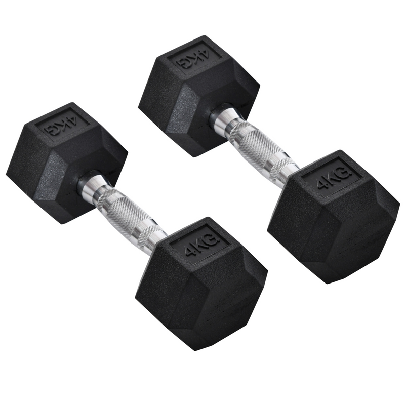 Hexagonal Dumbbells Kit Weight Lifting Exercise for Home Fitness 2x4kg