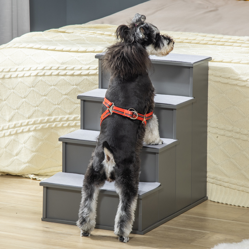 Pet Stairs 15.75" L x 23.25" W x 21.25" H, Grey