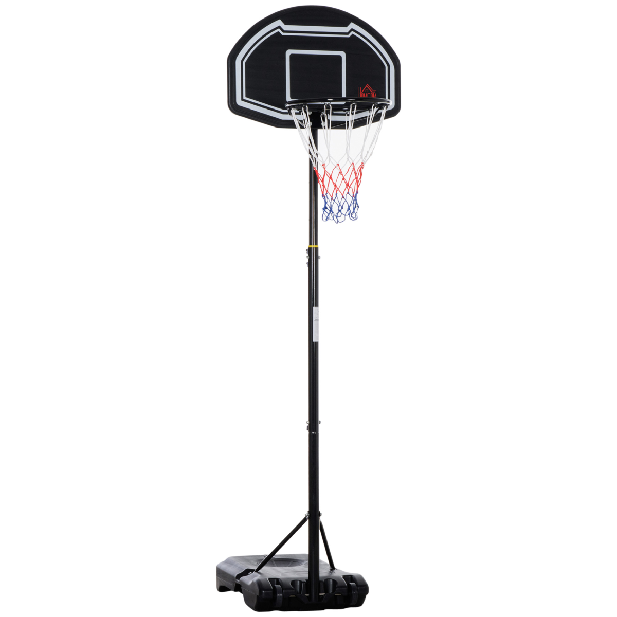 Adjustable Basketball Hoop Stand with Wheels and Weight Base 1.6-2.1m