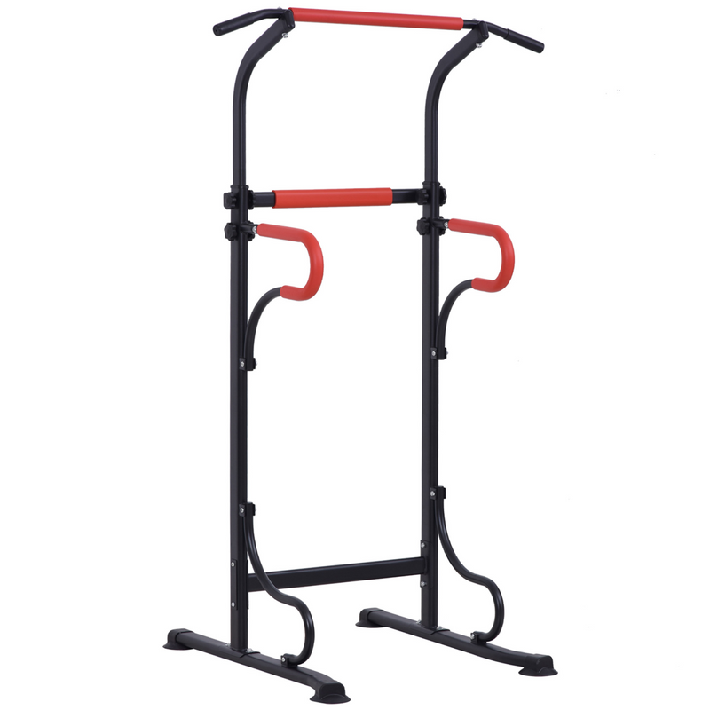 Steel Multi-Use Exercise Power Tower Station Adjustable Height with Grips