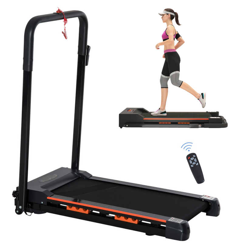 1-6 km/h Folding Motorized Treadmill Walking with Remote Stopper Fitness