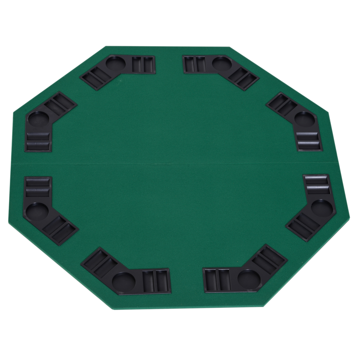 1.2m/48 Inches Foldable Poker Table Top 8 Players Blackjack Chip Trays