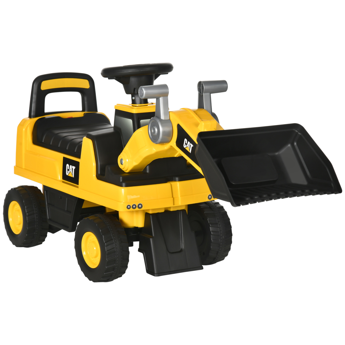 CAT Licensed Kids Construction Ride-On with Manual Shovel, for 1-3 Years