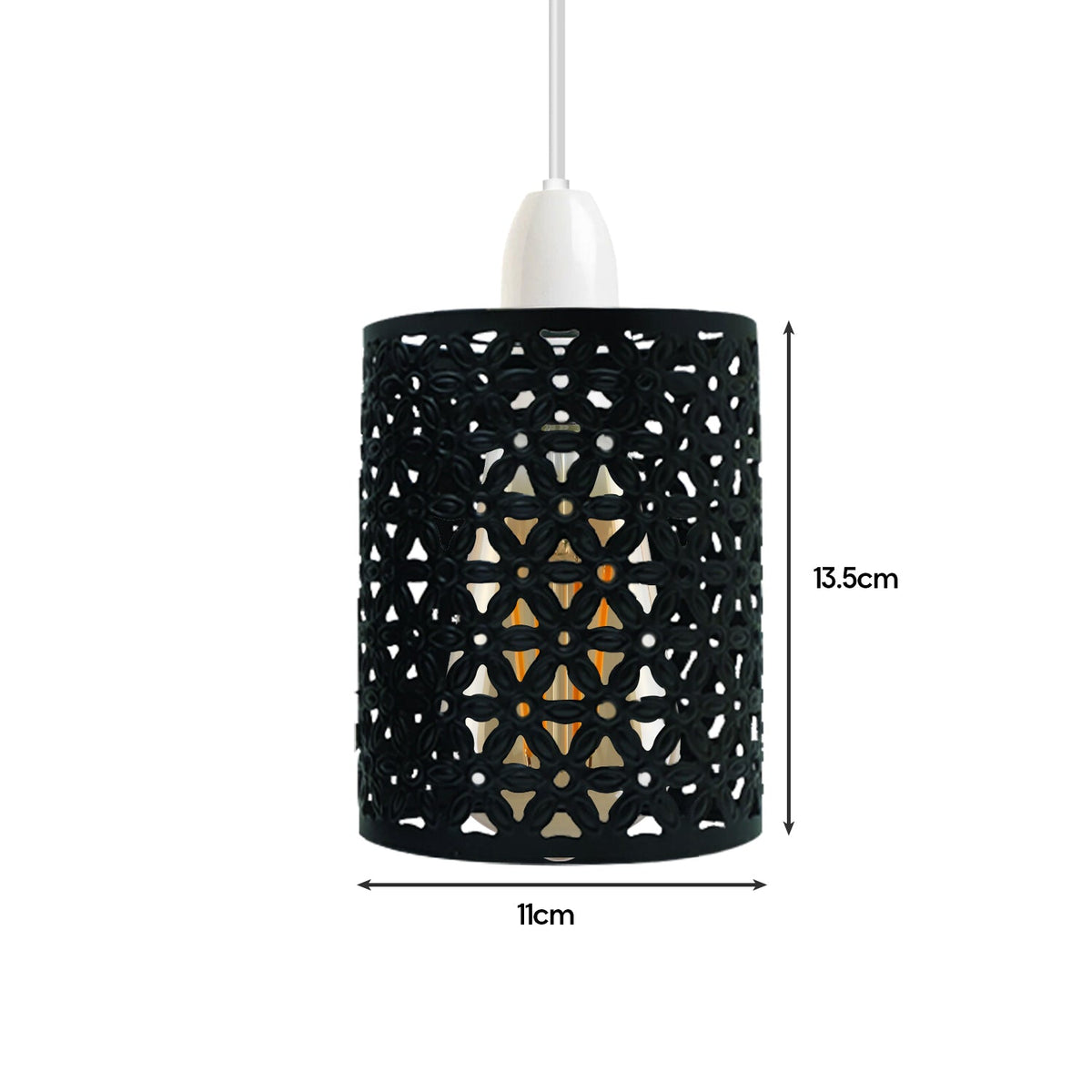 White Drum Metal Wire Cage Ceiling Pendant Lampshade~1999